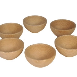 Houten schalen - 6 stuks