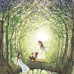 Kaart Fairies with Squirrel