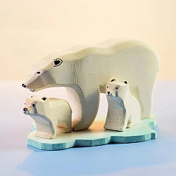 IJsberen familie met ijsschots - SET