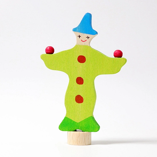 Grimm's Steker jongleur clown groen