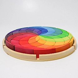 Mandala puzzel kleuren spiraal groot