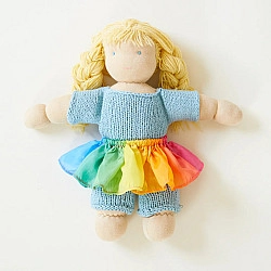 Speelzijde Poppenkleertjes Tutu regenboog